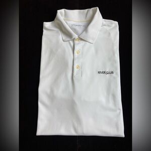 Nike Vintage Litchfield Golf Resort White Polo Shirt Athletic Performance